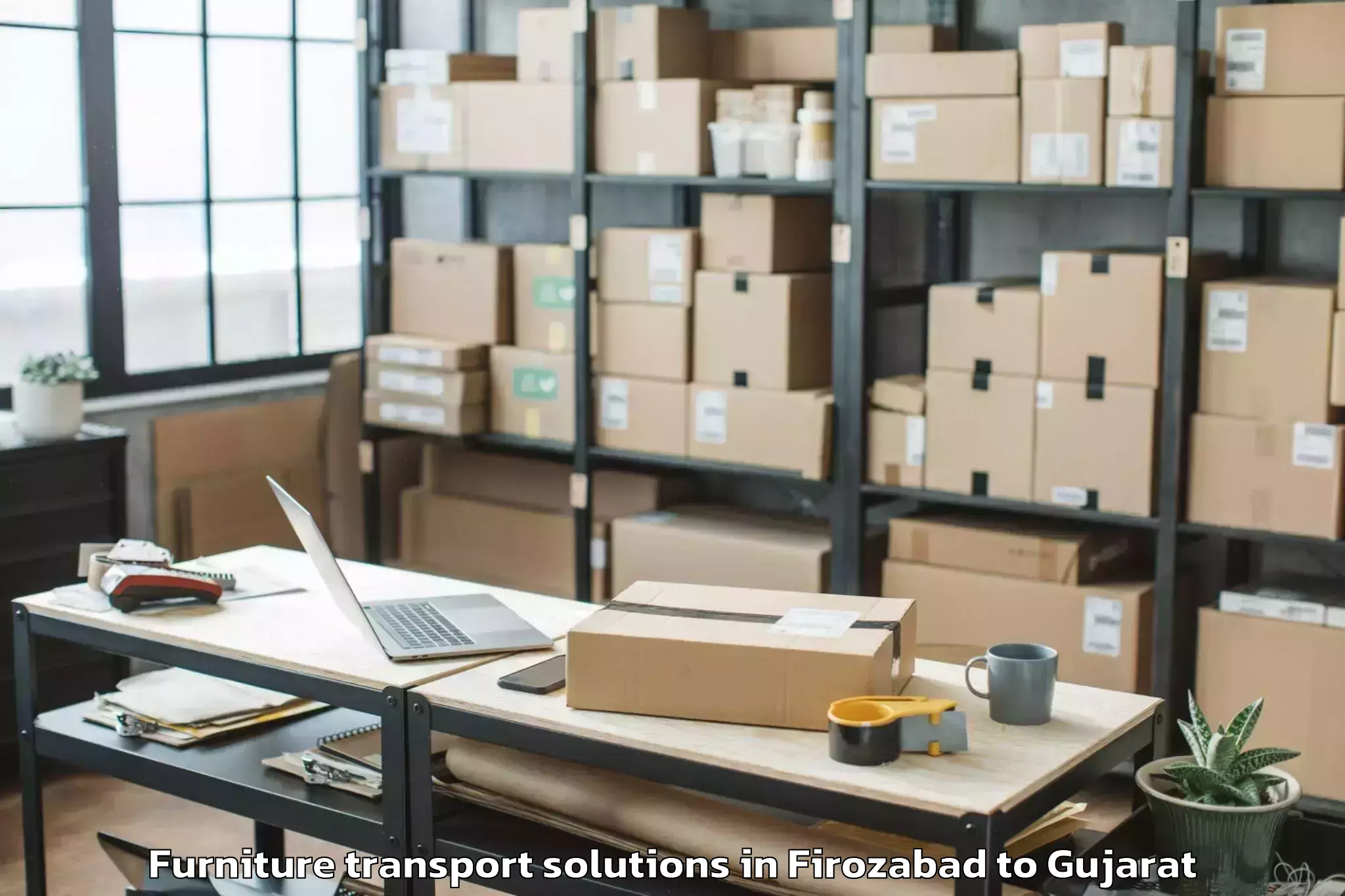 Hassle-Free Firozabad to Bagasara Furniture Transport Solutions